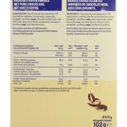 4x WeCare Bars Crunchy Dark Choco 102 gr