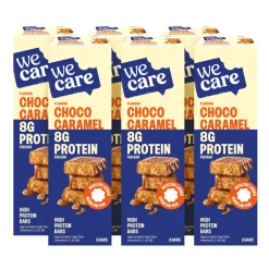 6x WeCare High protein Bars Choco Caramel 81 gr