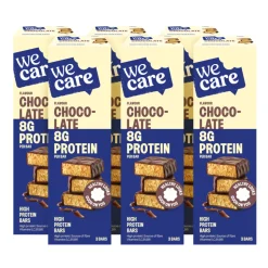 6x WeCare High protein Bars Chocolate 81 gr