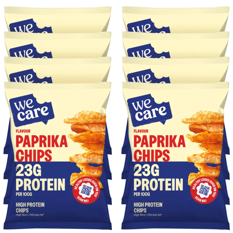 8x WeCare High Protein Chips Paprika 25 gr