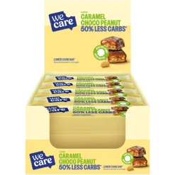 15x WeCare Lower Carb Bar Caramel Choco Peanut 35 gr