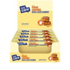 15x WeCare Lower Carb Bar Fudge Caramel 60 gr