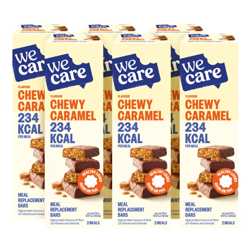 6x WeCare Meal Replacement Bars Chewy Caramel 120 gr