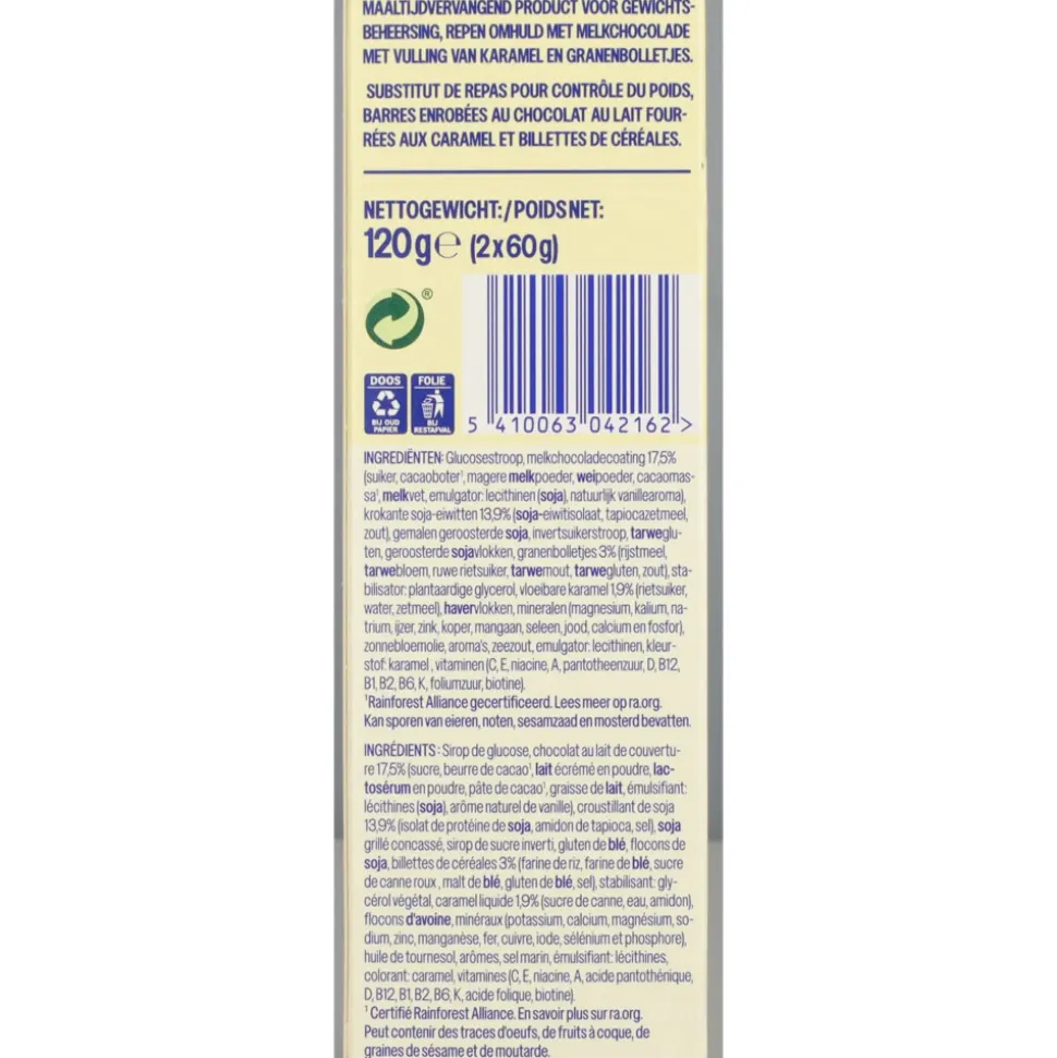 6x WeCare Meal Replacement Bars Chewy Caramel 120 gr