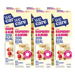 6x WeCare Meal Replacement Bars Raspberry Almond 116 gr