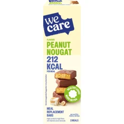 3x WeCare Meal Replacement Bars Peanut Nougat 116 gr