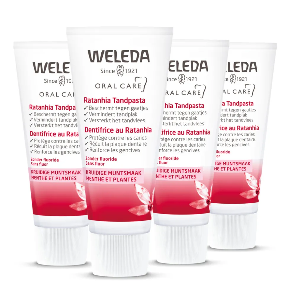 4x WELEDA Tandpasta Ratanhia 75 ml