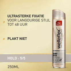 6x Wella Flex Haarspray Shine Ultra Strong 250 ml