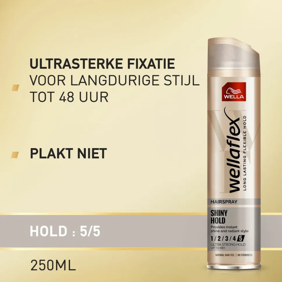 6x Wella Flex Haarspray Shine Ultra Strong 250 ml