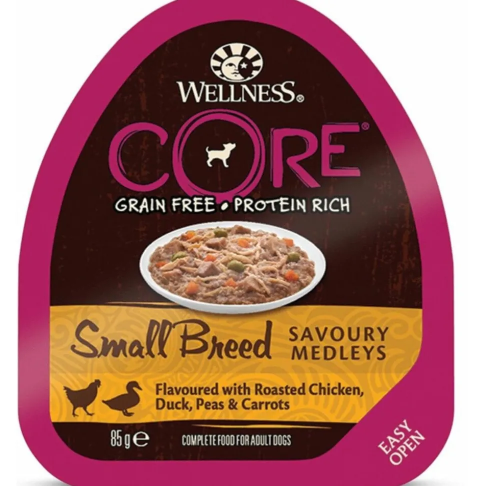 12x Wellness Core Hondenvoer Small Savoury Medleys Kip - Eend 85 gr