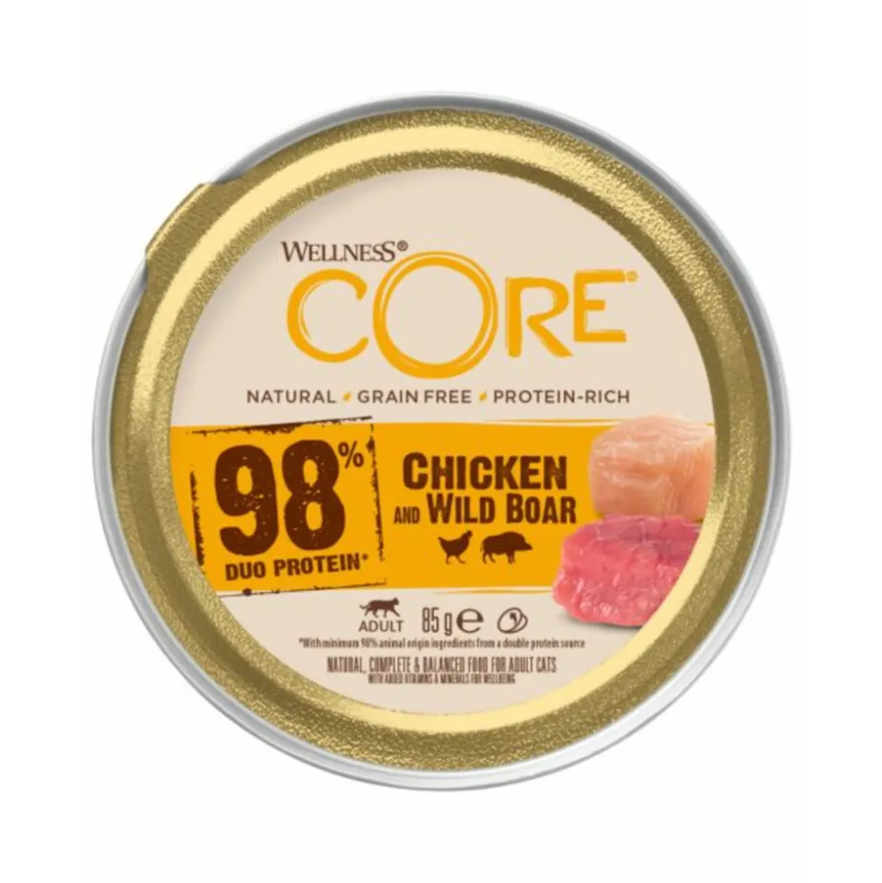 12x Wellness Core Kattenvoer 98% Recipe Kip - Zwijn 85 gr