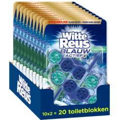 10x Witte Reus Toiletblok Blauw Actief Eucalyptus 2 stuks