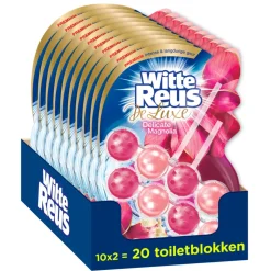 10x Witte Reus Toiletblok DeLuxe Delicate Magnolia 2 stuks