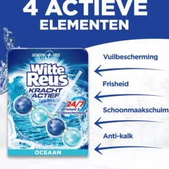 10x Witte Reus Toiletblok Kracht Actief Oceaan