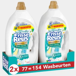 2x Witte Reus Wasmiddel Frisse Reus Gel Lotus 77 Wasbeurten 3,465 liter