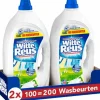 2x Witte Reus Wasmiddel Gel 100 Wasbeurten 4,5 liter