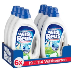6x Witte Reus Wasmiddel Gel 19 Wasbeurten 855 ml