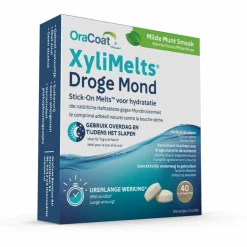 2x Xylimelts voor Droge Mond Milde Munt 40 stuks