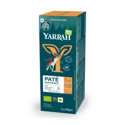 4x Yarrah Bio Hondenvoer Multipack Paté Graanvrij Kip & Kalkoen & Rund 6 x 150 gr