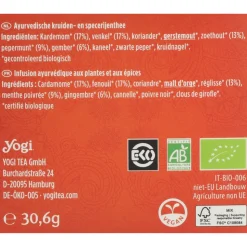 3x Yogi tea Stomach Ease Digest Biologisch 17 stuks