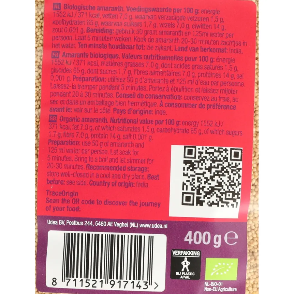 6x Your Organic Nature Amaranth Bio 400 gr