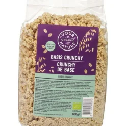 3x Your Organic Nature Crunchy Basis Muesli 600 gr