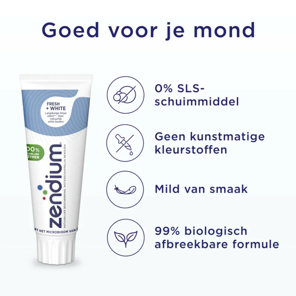 12x Zendium Tandpasta Fresh+White 75 ml