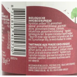 3x Zonnatura Fruitspread Aardbei Biologisch 250 gr