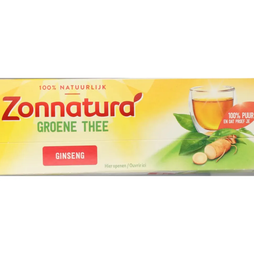 3x Zonnatura Groene Thee Bio Gingseng 20 stuks