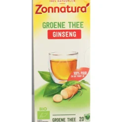 3x Zonnatura Groene Thee Bio Gingseng 20 stuks