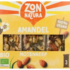 12x Zonnatura Muesli Notenmix Reep Amandel Biologisch 3x25 gr