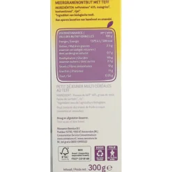 3x Zonnatura Teff Oergranenontbijt Meergranen Biologisch 300 gr