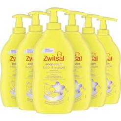 6x Zwitsal Bad- en Wasgel Slaap Zacht 400 ml