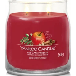 Yankee Candle Geurkaars Medium Jar Red Apple Wreath 368 gr