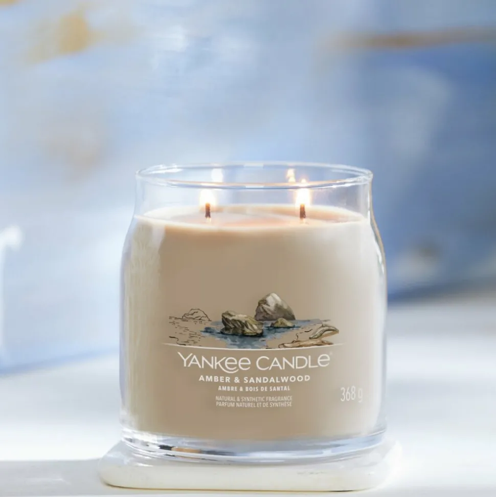 Yankee Candle Geurkaars Medium Jar Amber & Sandalwood 368 gr