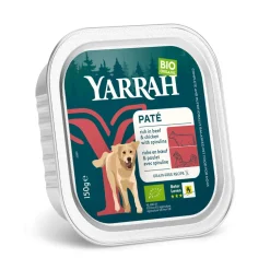 Yarrah Bio Hondenvoer Paté Rund & Kip 150 gr