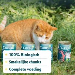 Yarrah Bio Kattenvoer Chunks Kip & Rund 405 gr
