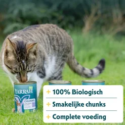 Yarrah Bio Kattenvoer Chunks Kip & Kalkoen 405 gr