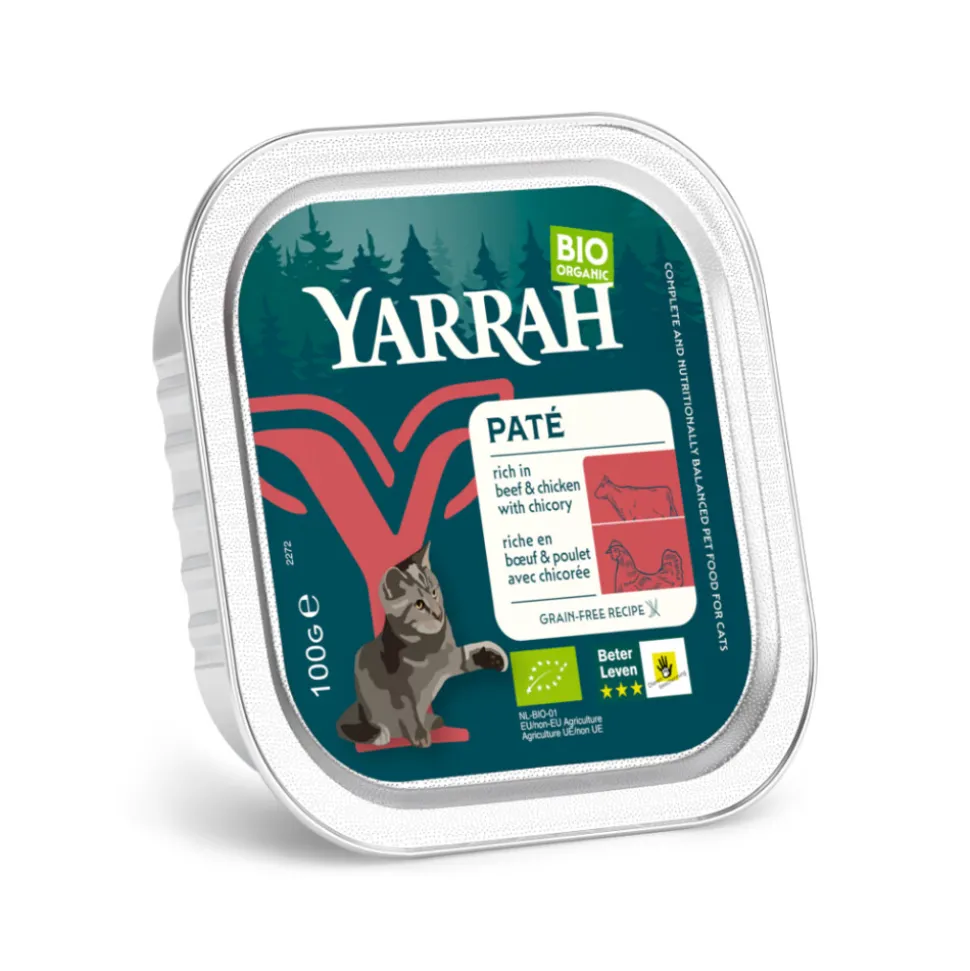 Yarrah Bio Kattenvoer Paté Rund & Kip 100 gr