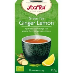 Yogi tea Green Tea Ginger Lemon Biologisch 17 stuks
