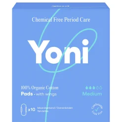 Yoni Biologisch Katoenen Maandverband Medium 10 stuks