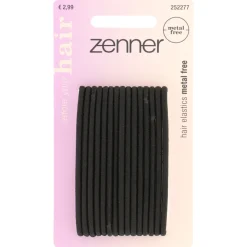 Zenner Elastieken Metal Free Zwart 15 stuks