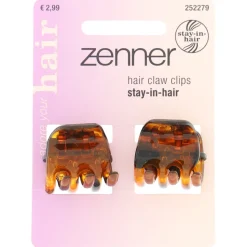 Zenner Haarklemmen Stay in Hair Bruin 2 stuks