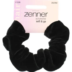 Zenner Scrunchie Velvet Zwart