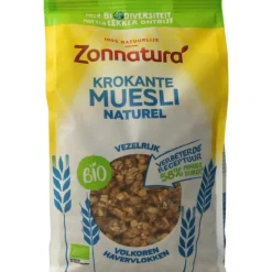 Zonnatura Krokante Muesli Naturel Biologisch 375 gr
