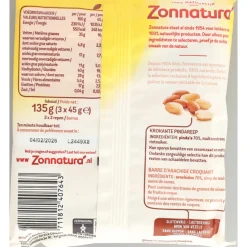 Zonnatura Pinda Crunch Biologisch 3 x 45 gr