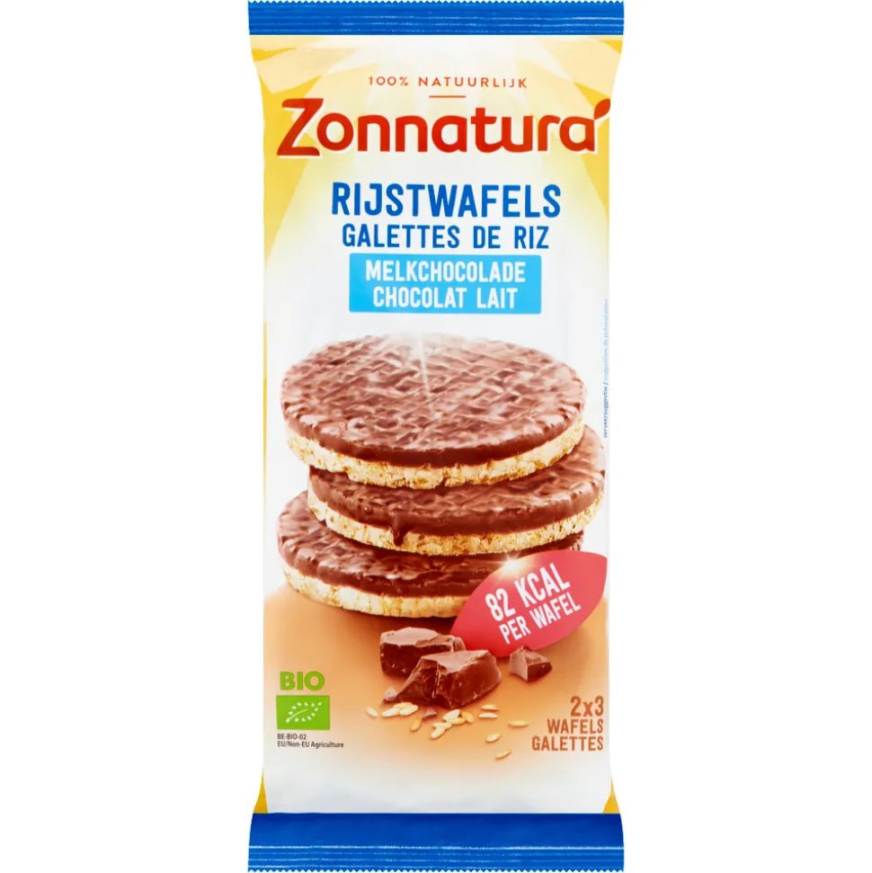 Zonnatura Rijstwafels Choco Melk Biologisch 100 gr