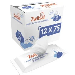 Zwitsal Water & Care Babydoekjes 12x75 = 900 stuks